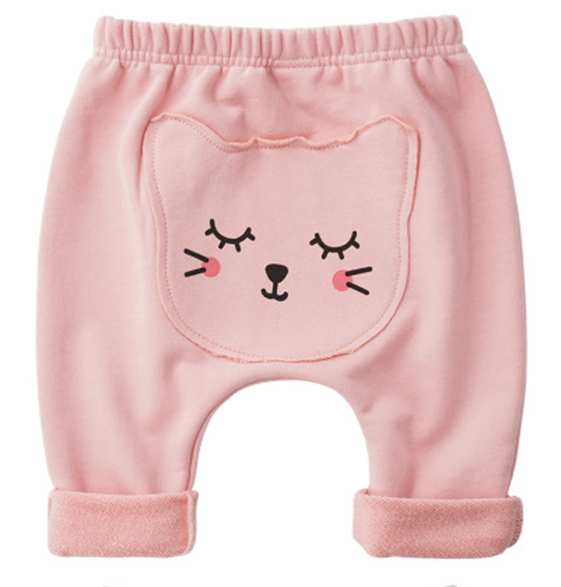 Pantalon bébé avec patch de dessin animé 