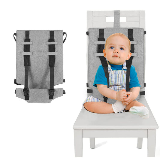 Travel Harness Seat - Fabric Baby Portable High Chair For Travel - Travel High Chair Seat Sack - Portable Baby Seat With Safety Harness - care4yourbab