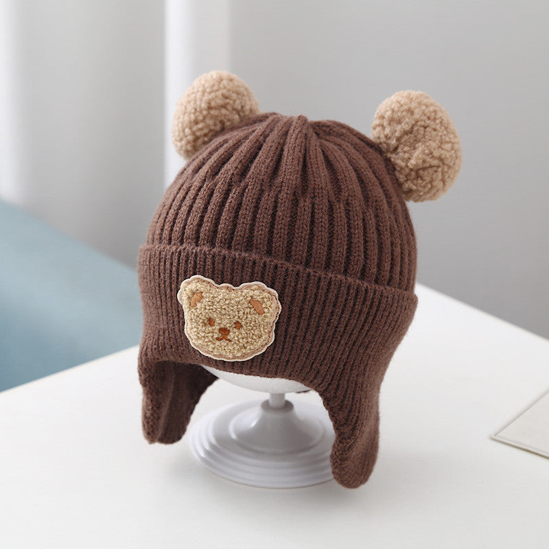Chapeau d'ours pour bébé, oreillettes chaudes