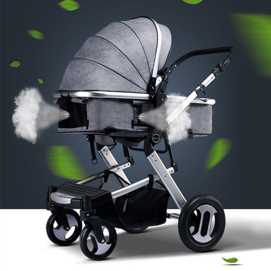 High View Baby Stroller Can Sit And Lie Down - care4yourbab