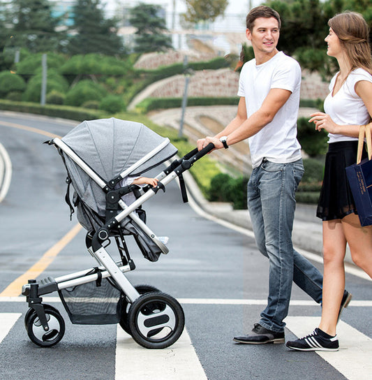 High View Baby Stroller Can Sit And Lie Down - care4yourbab